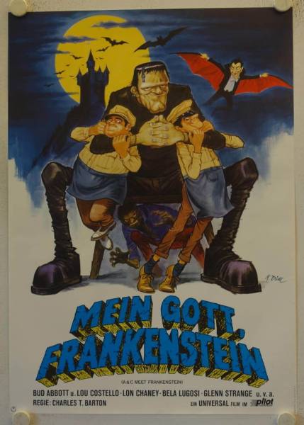 Abbott and Costello meet Frankenstein re-release german movie poster